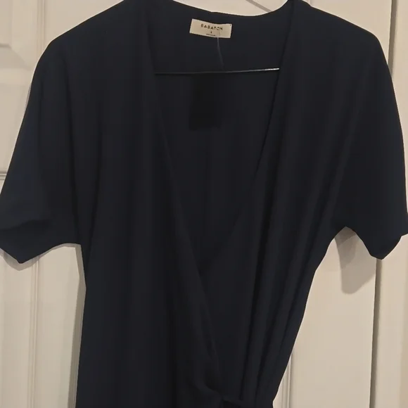 Aritzia Babaton Wallece Mini Dress In Navy Sz S - Picture 3 of 9